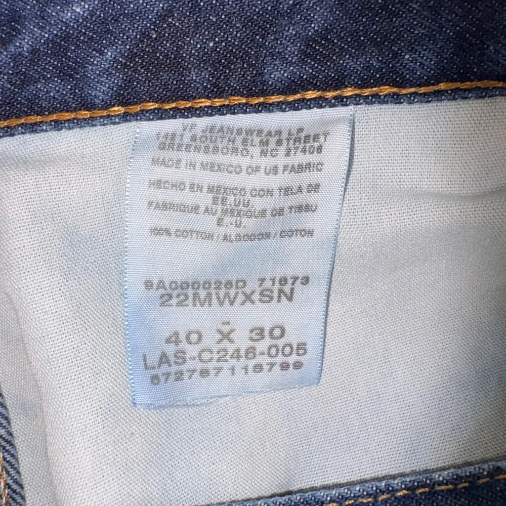 Wrangler Twenty X Jeans Mens 40x30 Style 22 Relaxed Fit Straight Leg Denim Blue